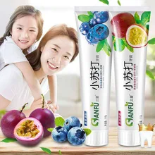 Отбеливающая свежая страсть фруктовая зубная паста удаляет зубные пятна для зубов пищевая Сода отбеливающая яркая белая зубная паста для зубов