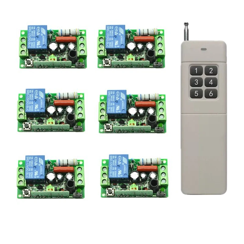 

AC220V 1CH 10A Remote Control Light Switch Relay Output Radio Receiver Module 3000m Long Distance 315Mhz/433.92Mhz