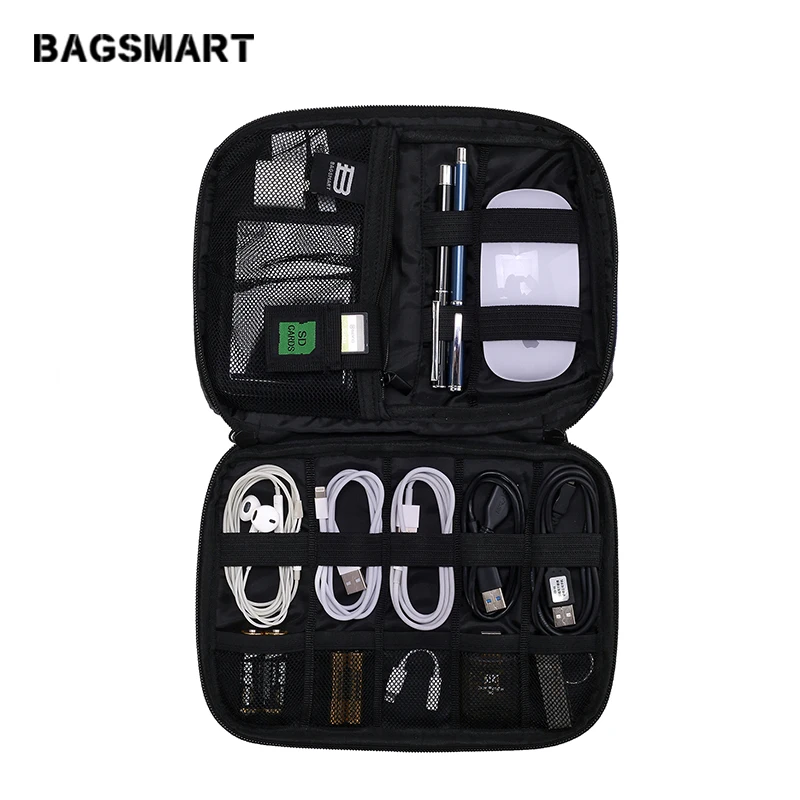 BAGSMART дорожная сумка для электроники Водонепроницаемый хранения Органайзер