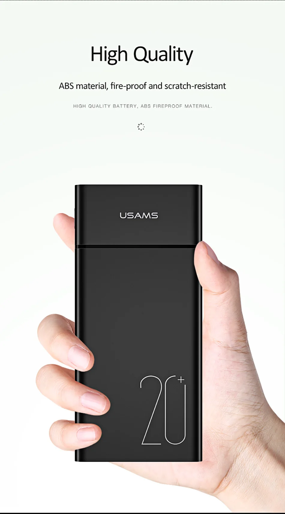 USAMS power bank 20000 mah power bank портативное зарядное устройство для телефона зарядное устройство для iPhone Xiaomi power bank