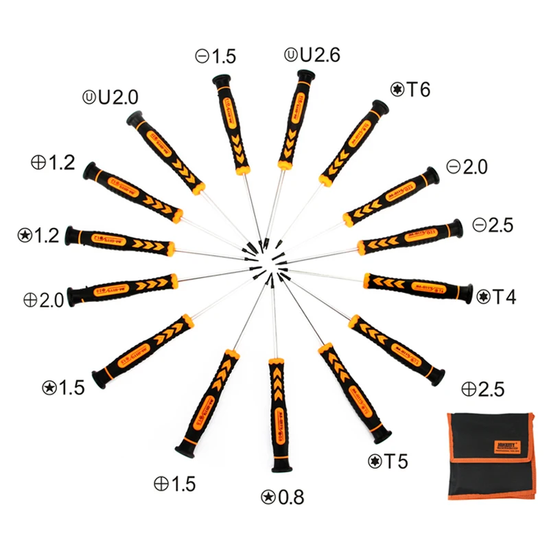 15 шт./лот JAKEMY Набор прецизионных отверток пятиконечный звездообразный ключ Магнитный Отвертка для мобильного телефона ремонт компьютера набор инструментов