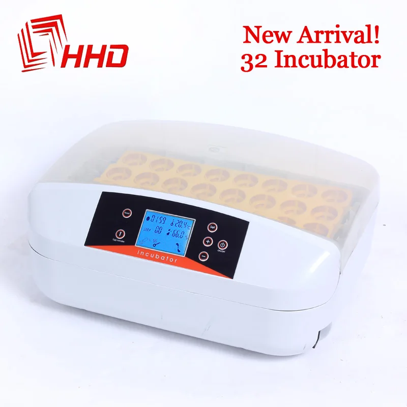 

Free shipping to Russian HHD Farm Hatchery Machine 32 Egg Hatchers Chicken Automatic Egg Incubator China for Sale Quail Brooder