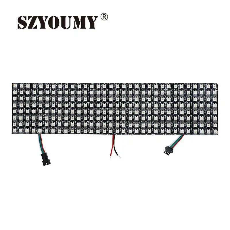 

SZYOUMY WS2812B Led Panel Chip 8*8cm 8*32cm 16*16cm Pixels WS2812 Full Color addressable led Display Screen Panel Module
