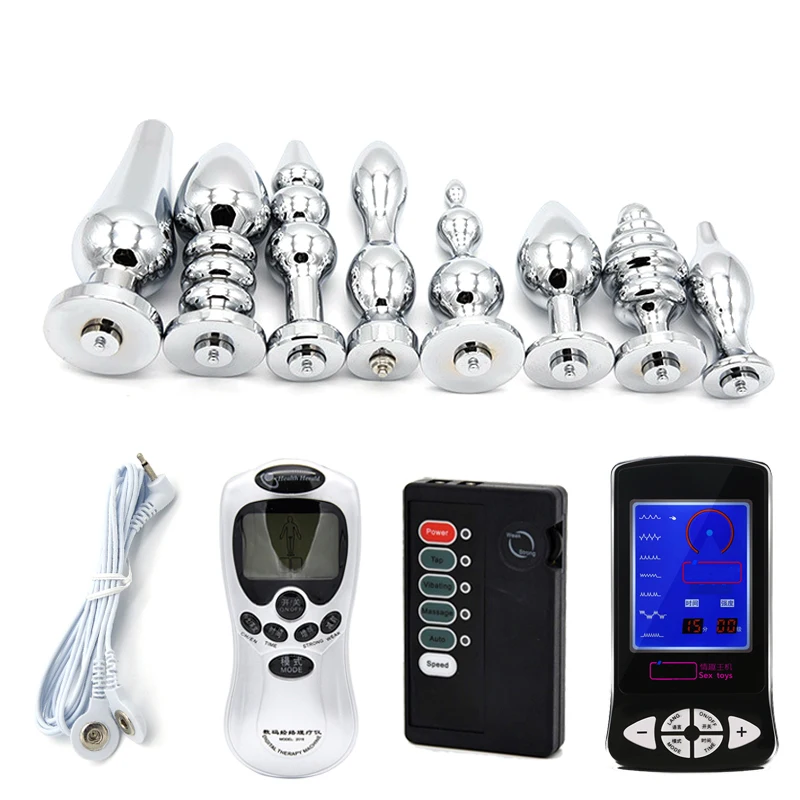 Sex Metal Electric Shock Vibrators Vagina Anus Plug Prostate Massage