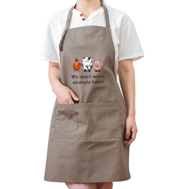

Apron new coffee shop home cleaning gardening seasoning keeper cleaning bar waiter sleeveless overalls aprons