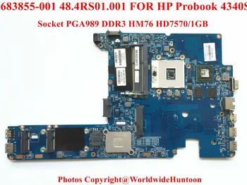 

Original laptop motherboard 683855-001 for HP 4340S motherboard 48.4RS01.001 Intel HM76 DDR3 HD7570 1GB Fully tested