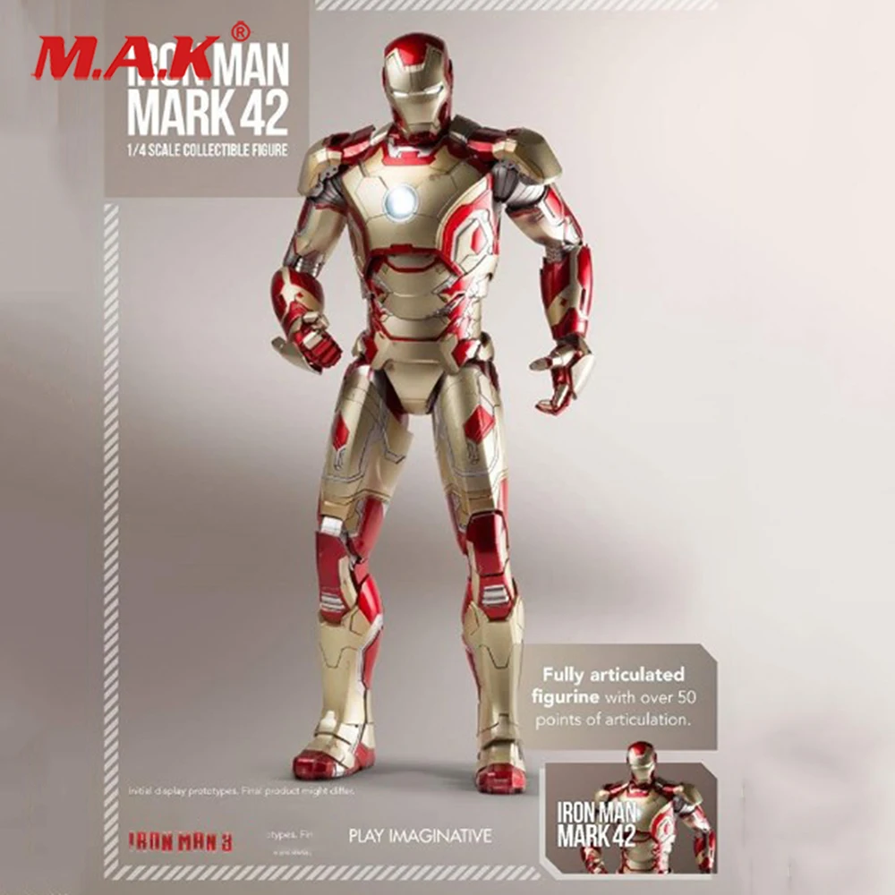 

1/4 Scale Play Imaginative Super Alloy Iron Man Mark 42 Collection Figure
