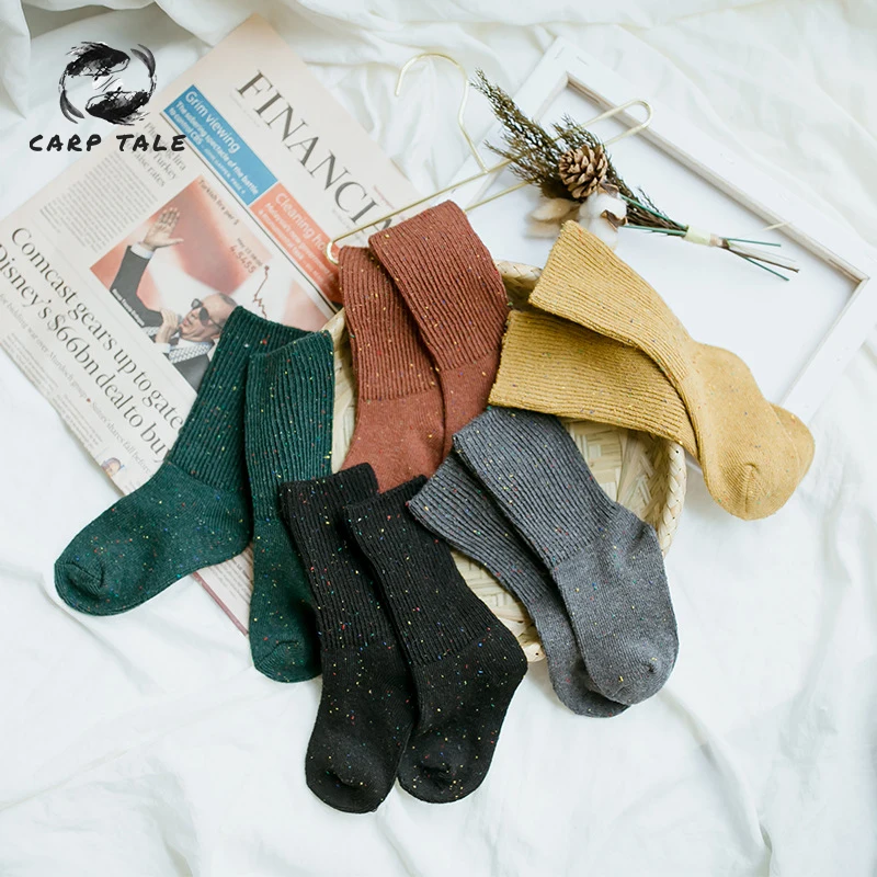 

1PCS Solid Color Socks Unisex Kids Socks Girls Spring Autumn Striped Socks Lot Children Boy Winter Cotton Socks 1to 8years