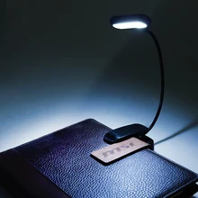 Мини-светодиодный светильник для чтения книг, гибкая лампа для чтения книг, настольная лампа с зажимом, настольная лампа для ноутбука, ПК, аккумулятор