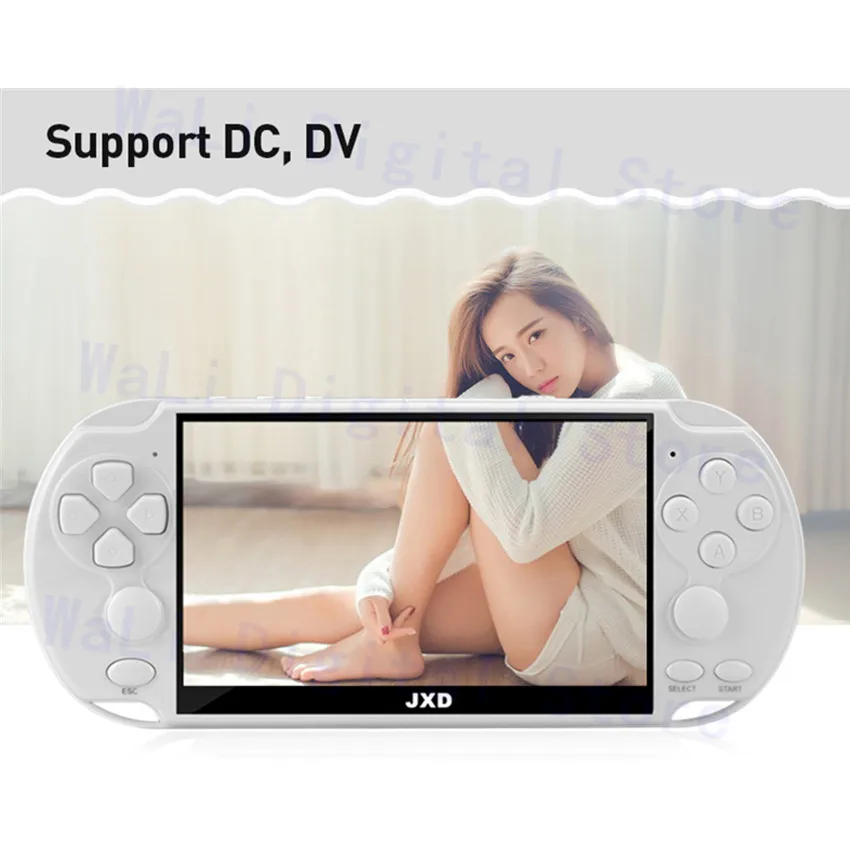 New JXD 5.1 inch video game console 48GB build in 9450 games for aracde neogeo/cps/gba/gbc/gb/snes/nes/smd mp3mp4 player DV/DC