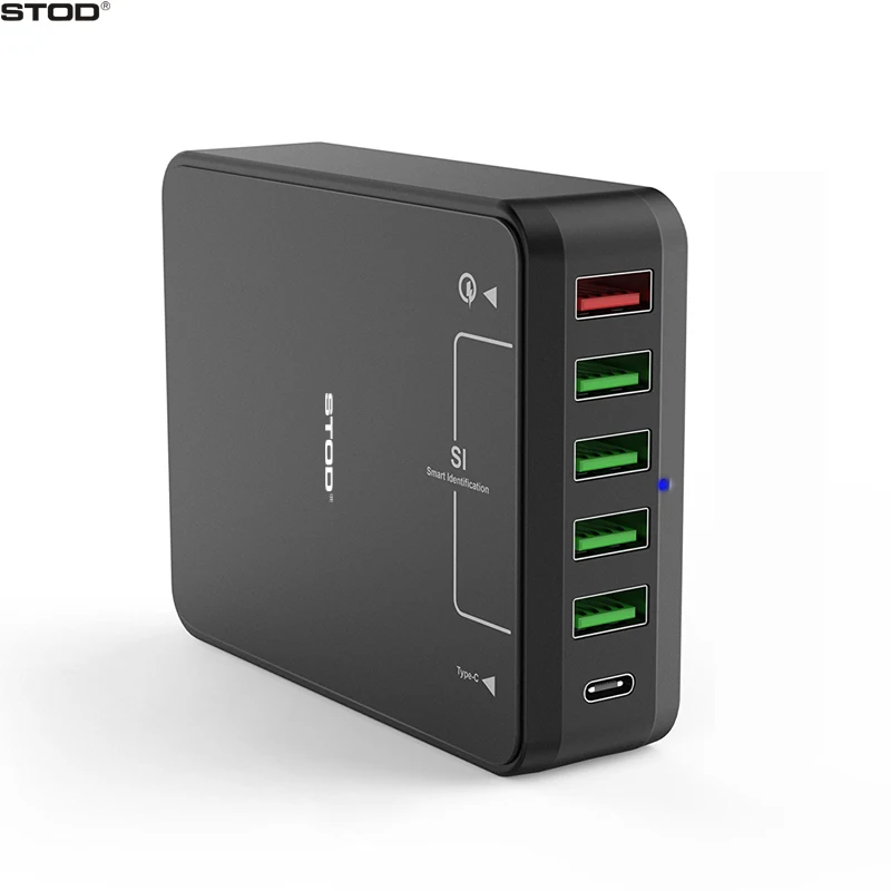 

BTOD Type C 6 Port USB Charger Quick Charge 3.0 5V 3A For iPhone 7 Plus iPad MacBook Samsung Nexus 6P Nokia Lumia 950 AC Adapter