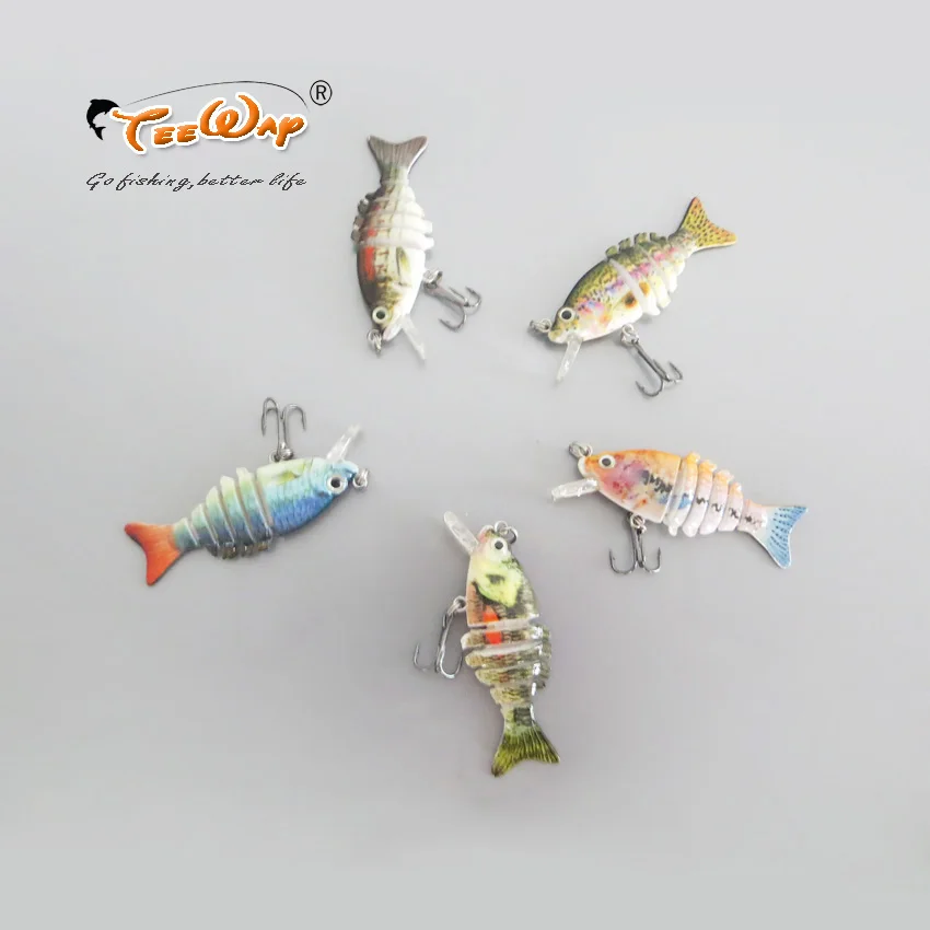 3 шт./лот рыболовная приманка 6 сегментов Swimbait Crankbait тяжелая медленная г 5 см С