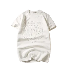 Мужская Новая Летняя Повседневная тонкая Однотонная футболка с коротким рукавом размера плюс