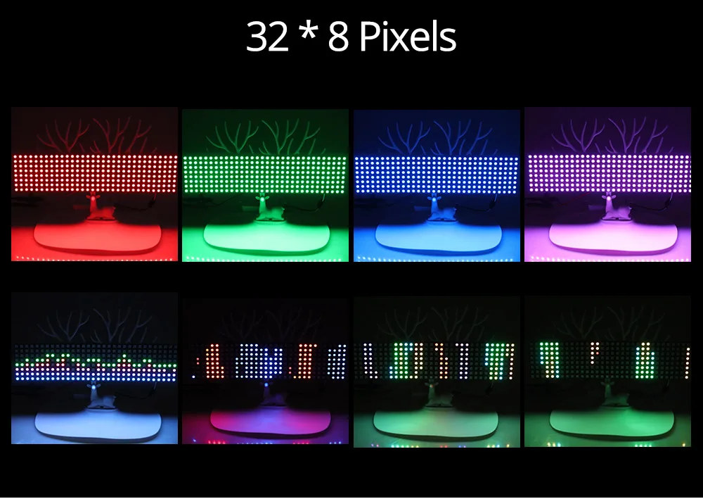 RGB WS2812B светодиодный панельный Чип 8x8/8x32/16x16 пикселей WS2812 гибкий пиксельный панельный экран индивидуально адресуемый цифровой светодиодный модуль