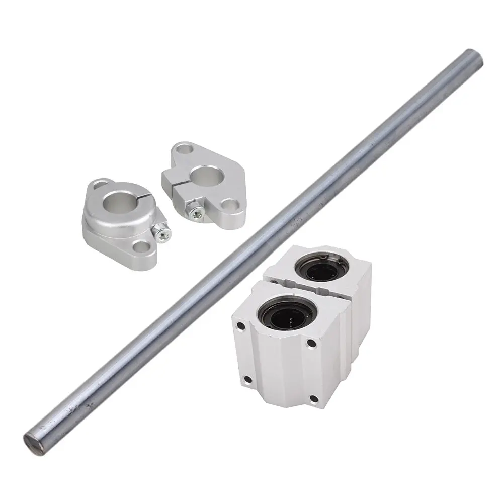 Vertical 12mm Dia Linear Motion Ball Bearing Slide Bushing &300mm Linear Shaft Optical Axis with Rod Rail Support Set of 5 Vertical 12mm Dia Linear Motion Ball Bearing Slide Bushing &300mm Linear Shaft Optical Axis with Rod Rail Support Set of 5