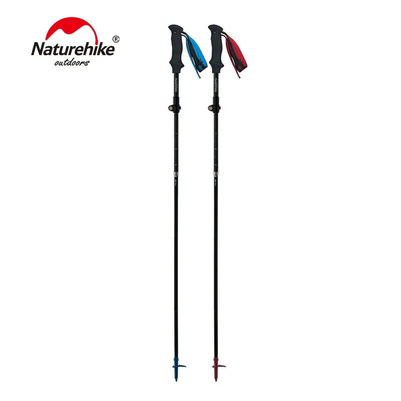 Bastões de Choque Seção Pólos Trekking Telescópica Ajustável Caminhadas Bengalas Absorvente Leve Melhor Barato 65 Cm-135 cm 3 17 65 cm-135 cm 3 Seção Pólos Trekking
