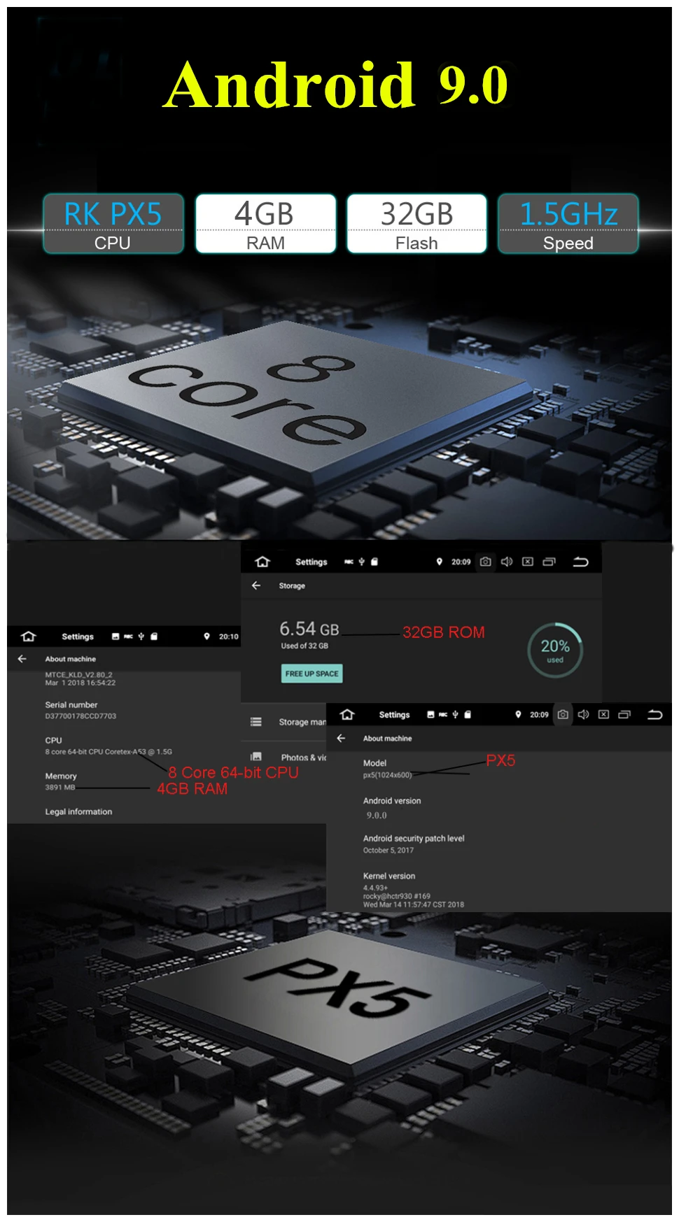 Best DSP 4GB RAM 8-Core 7" Android 9.0 Car DVD Head Unit for SsangYong Korando 2010 2011 2012 2013 Radio GPS WIFI Bluetooth 4.2 USB 1