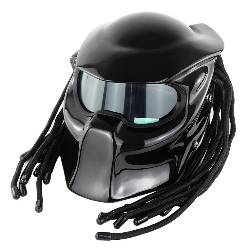 

Overlord Predator Motorcycle Helmet Super Personality Braid Riding Helmet With Laser Light