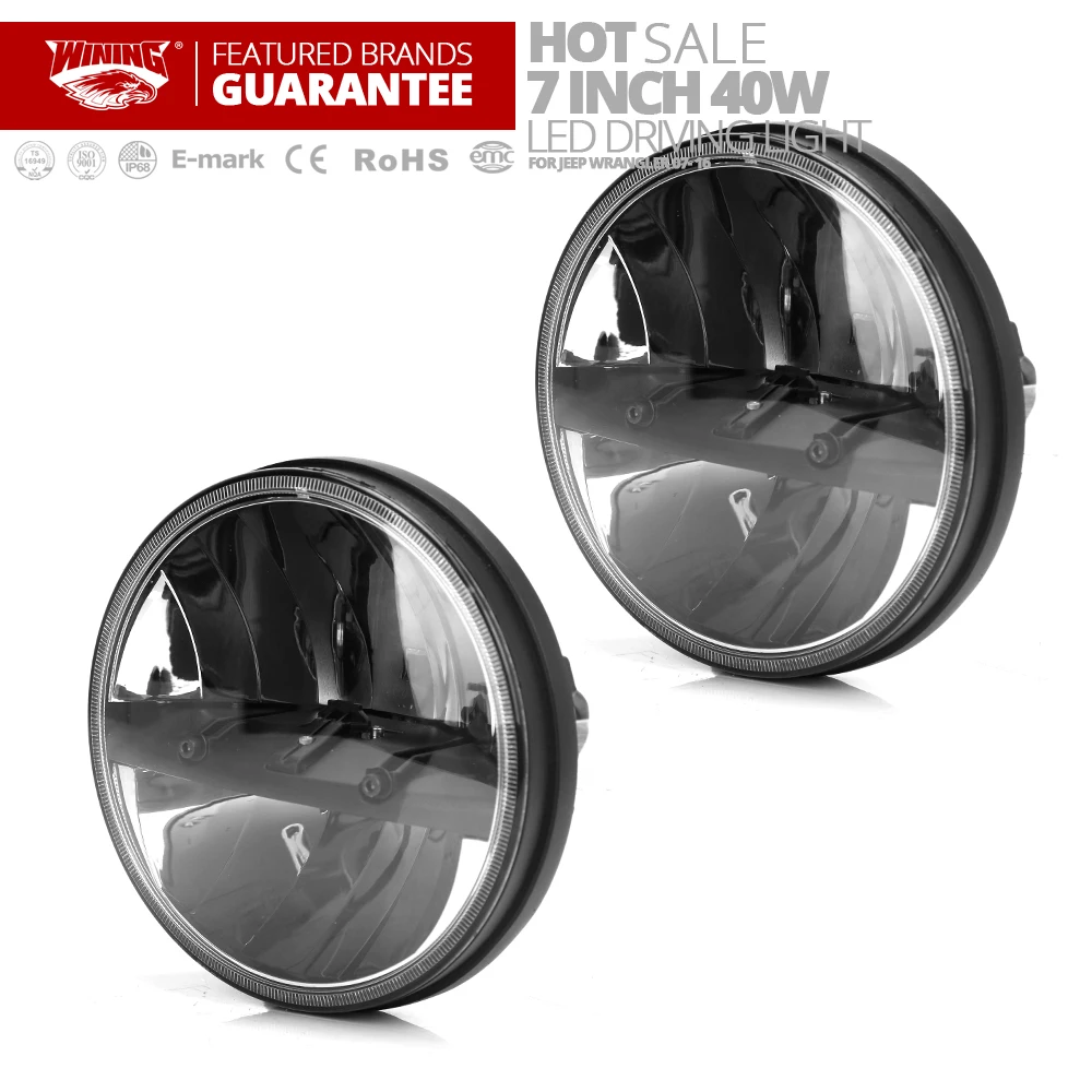 

2018 Newest 7 Inch Round Led Headlights for 97-15 Jeep Wrangler 12V Car Driving Fog Light Lamp Headlamp for Jeep JK LJ CJ Hummer