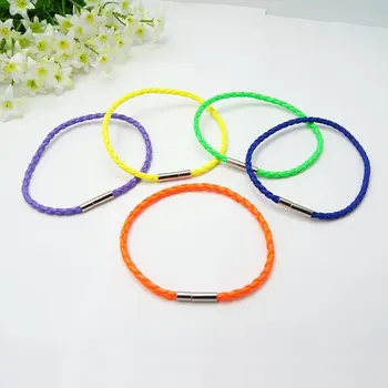 

Fashion PU Leather Bracelets Making, with Brass Clasps, Mixed Color, 200x3mm