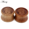 Alisouy 2PCS Fashion Natural Wood Ear Plugs Flesh Tunnels Gauges 8-20mm Ear Tragus Expander Stretcher Body Piercing Jewelry ► Photo 3/6