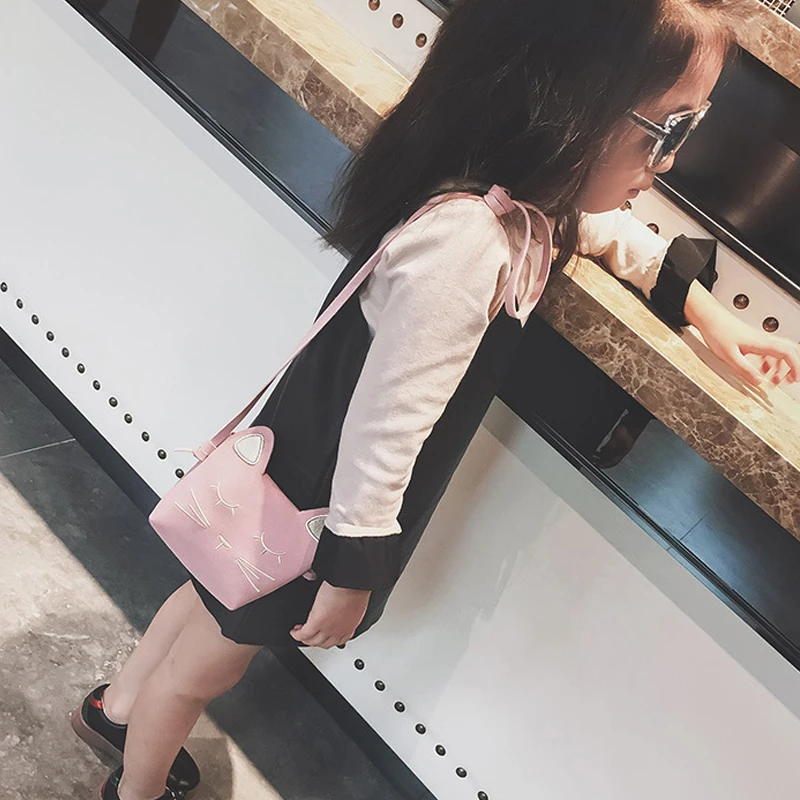 Горячая Распродажа, милая сумочка для девочек с кошельком, Детская сумка через плечо, рождественский подарок, розовый цвет