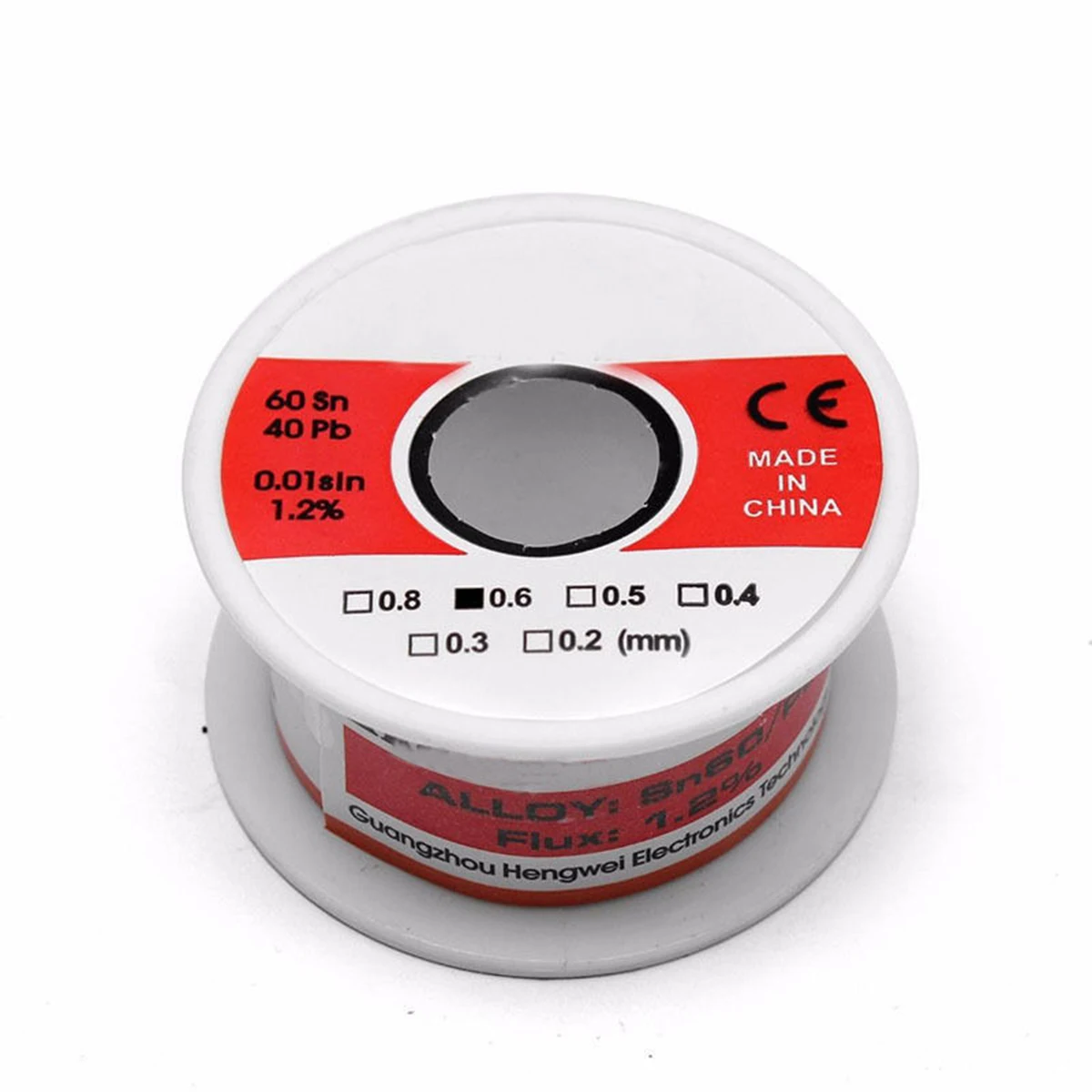 1 x Fine Solder Wire 0.6mm 60/40 1.2% Flux Reel Tube Tin Lead Rosin Core Soldering