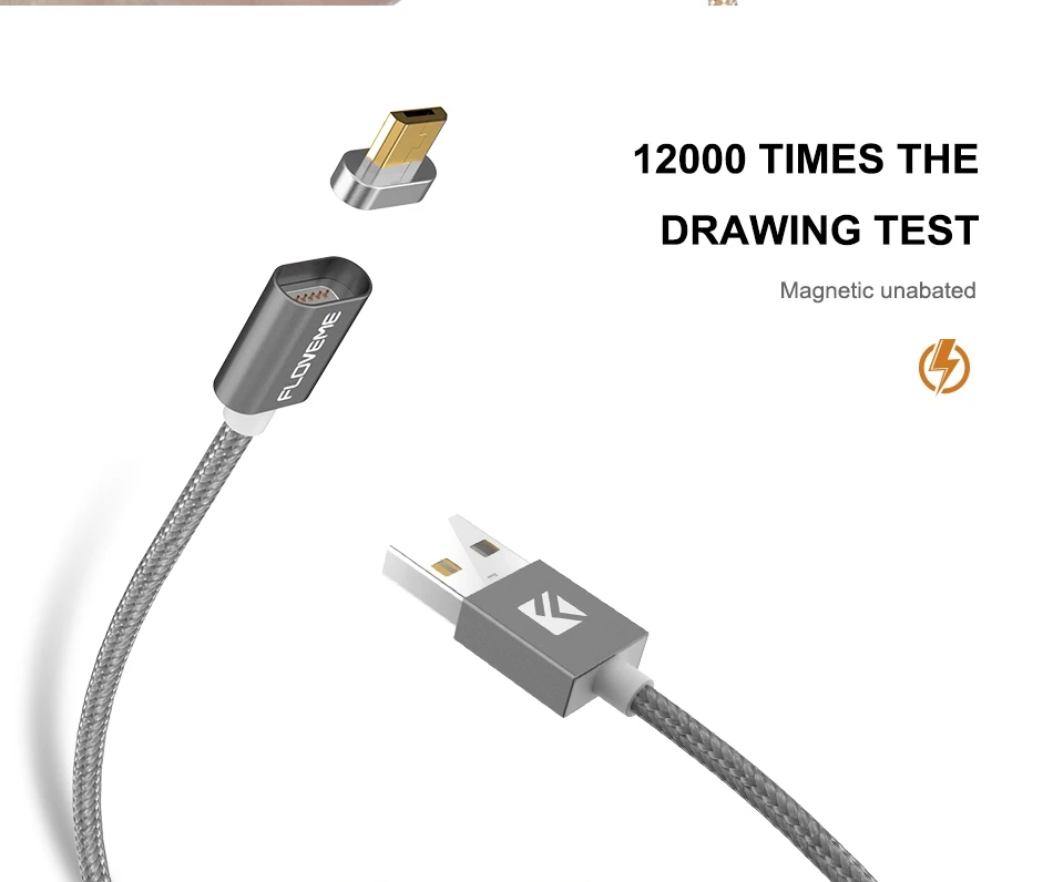 Magnetic USB Cable Upgraded 1 Line 2 USB For iPhone 7 6 6S Plus 5 5S SE Cables Micro USB (5)