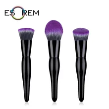 ESOREM 3pcs Makeup Brushes Soft Purple Hair Make Up Brush Organizer Larger Powder Flat Contour Tapered Face Brochas Maquillaje nature hair flat fluff powder brush