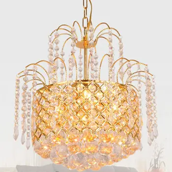 

Floral Design Gold Crystal Chandelier light /Led bulb Lamp/ lighting fixture Gold color Light for Lobby, Foyer, home lighting