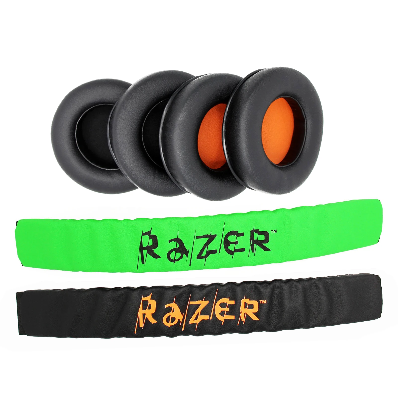 

Fitma Replacement Headband Cushion Pad +Ear Pads Cushions Cover For Razer Kraken 7.1 Ear Cushions Pro Gaming Headphones Headsets