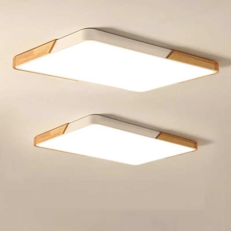 ultra thin LED ceiling lighting wooden ceiling lamps for the living