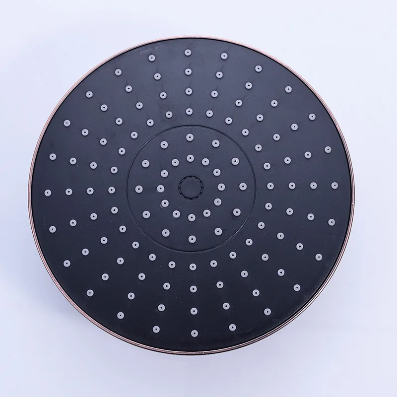 Bathroom Black Rain Brass Shower Faucets Single Holder Dual Control Cold and Hot Thermostatic Contemporary Shower Set 88315