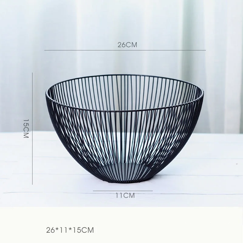 1pc Wrought iron fruit basket modern minimalist fruit basket snack storage basket