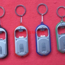 3 в 1 светодиодный брелок для ключей, открывалка для бутылок пива, брелок, 500 шт./партия