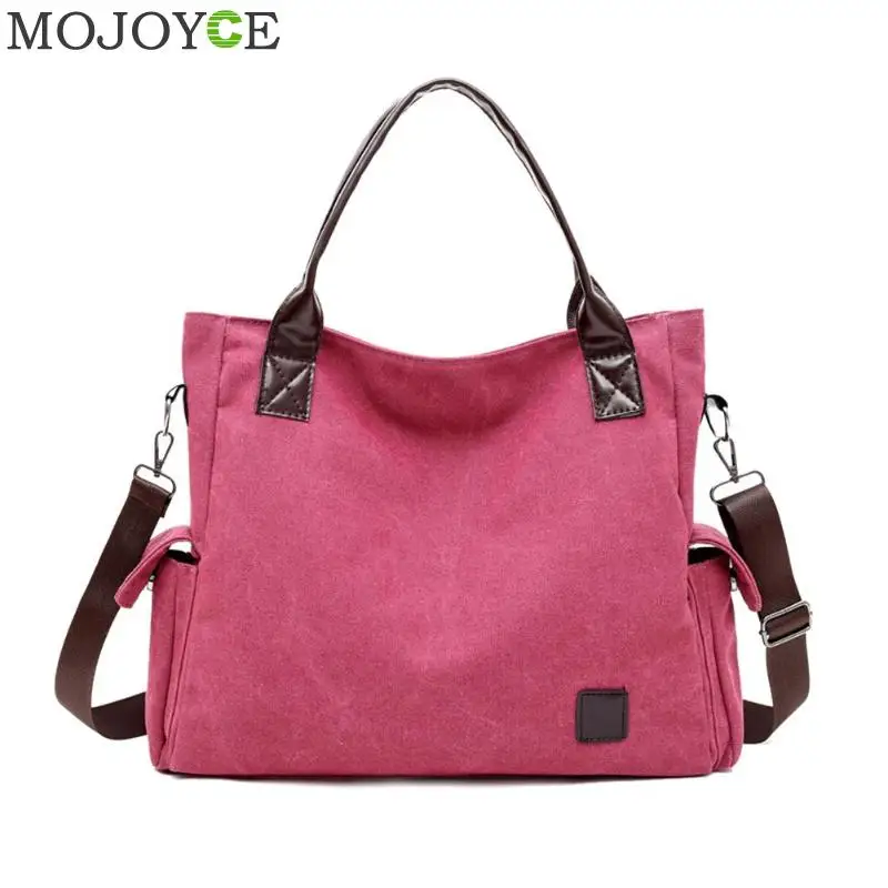 

Ladies Retro Canvas Large Capacity Casual Totes Women Solid Color Handbag Female High Quality Shoulder Messenger Crossbody Bag