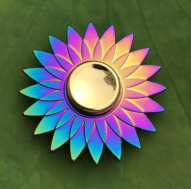 

Three-leaf colorful fingertip gyro finger spiral decompression toy Hand Spinner finger gyro