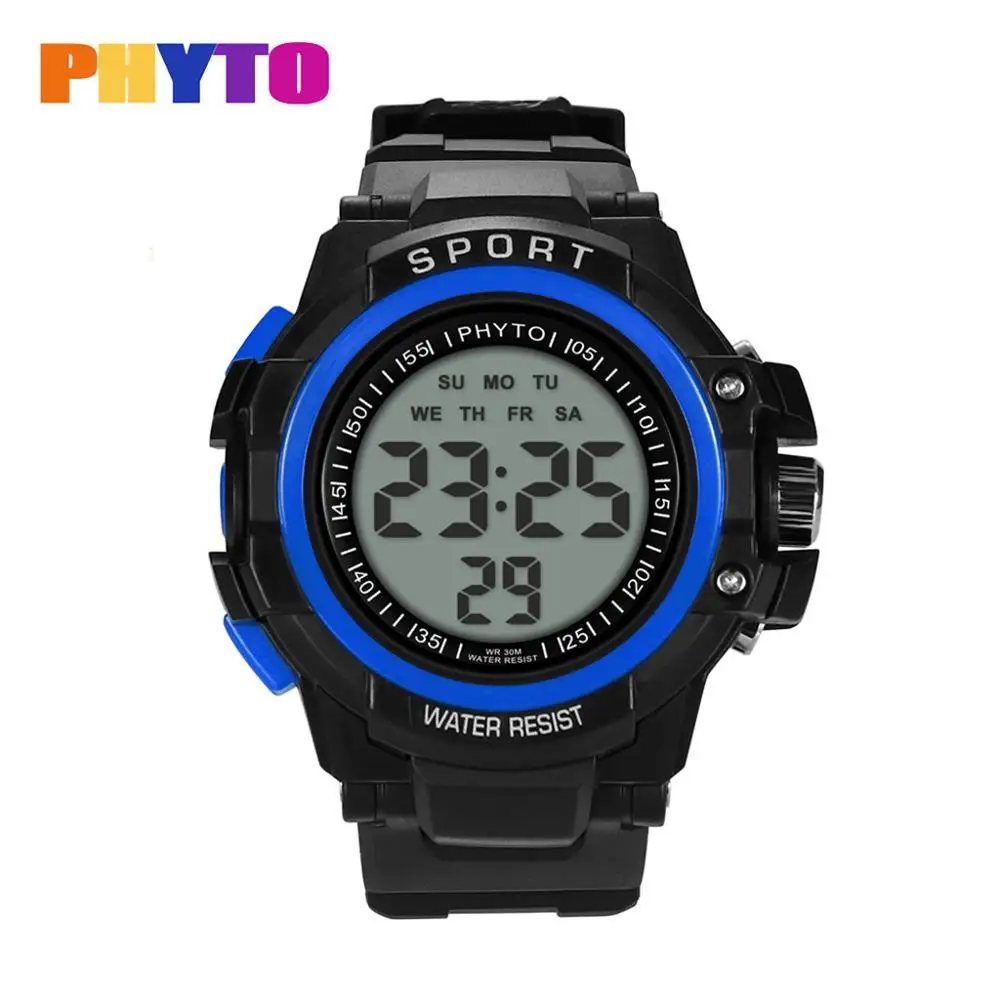 Альпинистские наружные мужские спортивные часы аналоговые цифровые военные светодиодный водонепроницаемые наручные часы-браслет Relogio Masculino A40 - Цвет: Blue