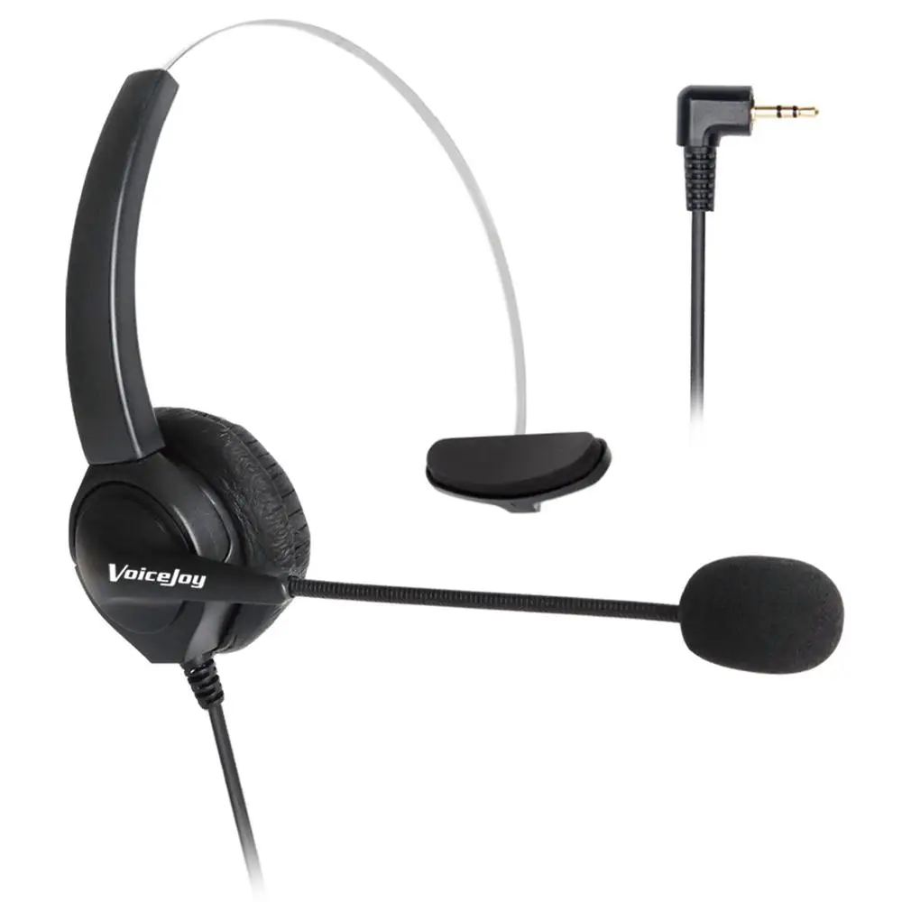 2 5mm plug headset call center telephone headset noise cancelling