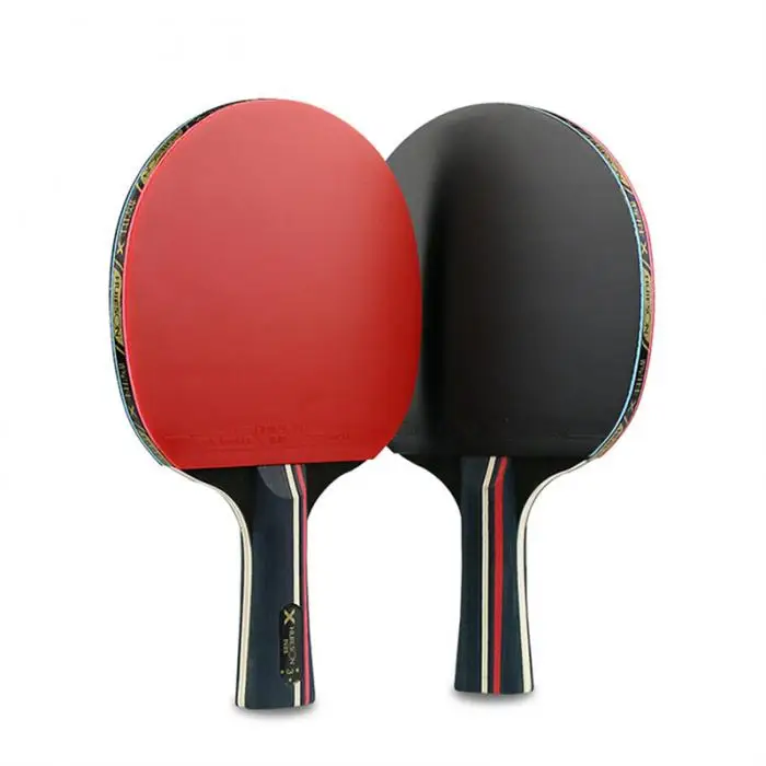 Настольный теннис ракетка PingPong Paddle длинная короткая ручка прочная сумка 3 мяча 19ing