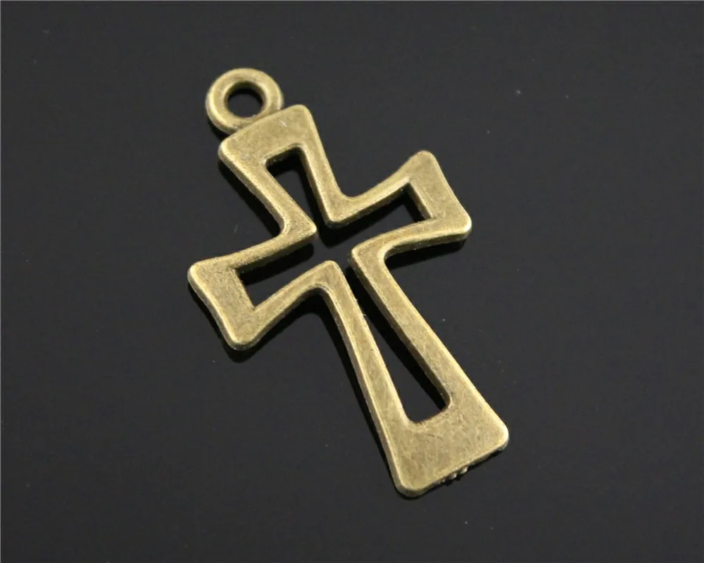 8pcs Charm Cross Vintage Hollow Cross Charms Pendant For Jewelry Making