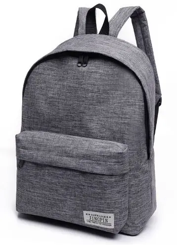 

hot Solid Canvas Backpack lady Men Large Capacity Laptop Student School bagss for Teenagers Travel s Mochila