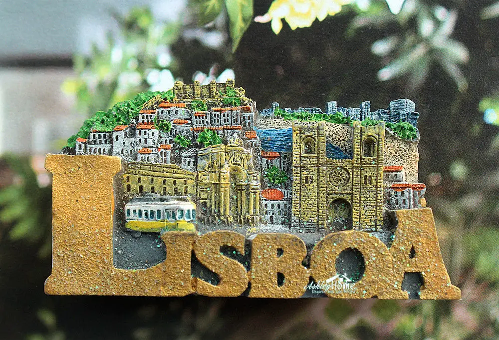 Portogallo LISBOA Lisbona Turista Souvenir 3D Del Frigorifero Della Resina Decorativa