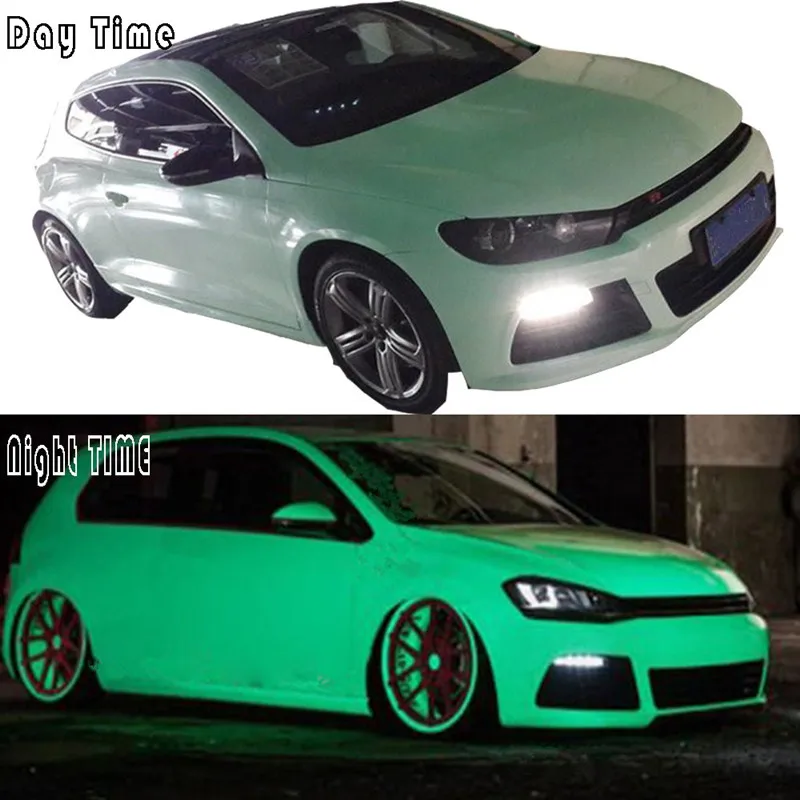 

SUNICE Luminescent Car Sticker Green Glow in the Dark Waterproof Vinyl Motor Car Accessories 1.52x20m/60"x65.6ft Air Bubble Free