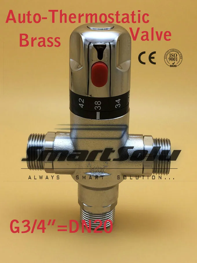 

Free Shipping G3/4"(DN20)Thermostatic Mixing valve, Auto-Thermostatic valve,Intelligence Temperature control valve