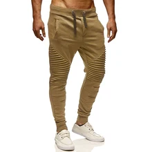 Мужские Плиссированные Длинные штаны, однотонные забавные штаны в стиле хип-хоп, повседневные штаны для мужчин,, фирменный дизайн, уличные брюки, мужские штаны