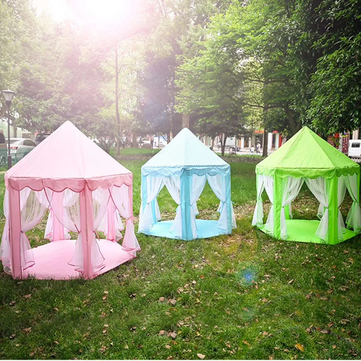 

Children Tents Hexagon Playhouse Sleeping Dome Indoor Outdoor Girls Castle Teepee Large Play Tent Baby Toys House Ball Pool