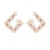 Brincos Da Moda Brincos Do Parafuso Prisioneiro Geométrica Red/Clear Micro Cubic Zirconia Pavimentada Forma Quadrada CZ Brincos Jóias Charme das Mulheres