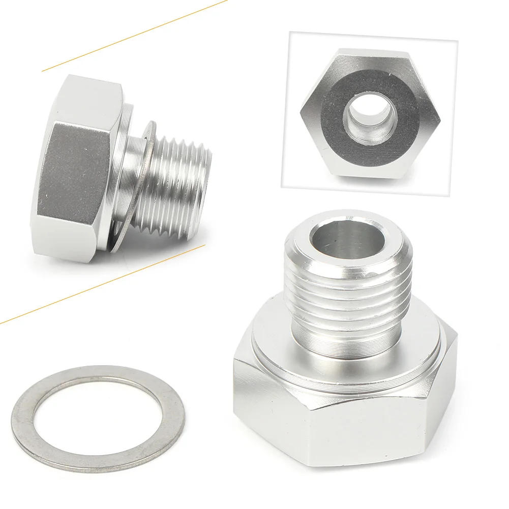 

LS Oil Pressure Sensor Adapter M16X1/8 NPT Turbo Feed Port Gauge Adapter New M16 x 1/8