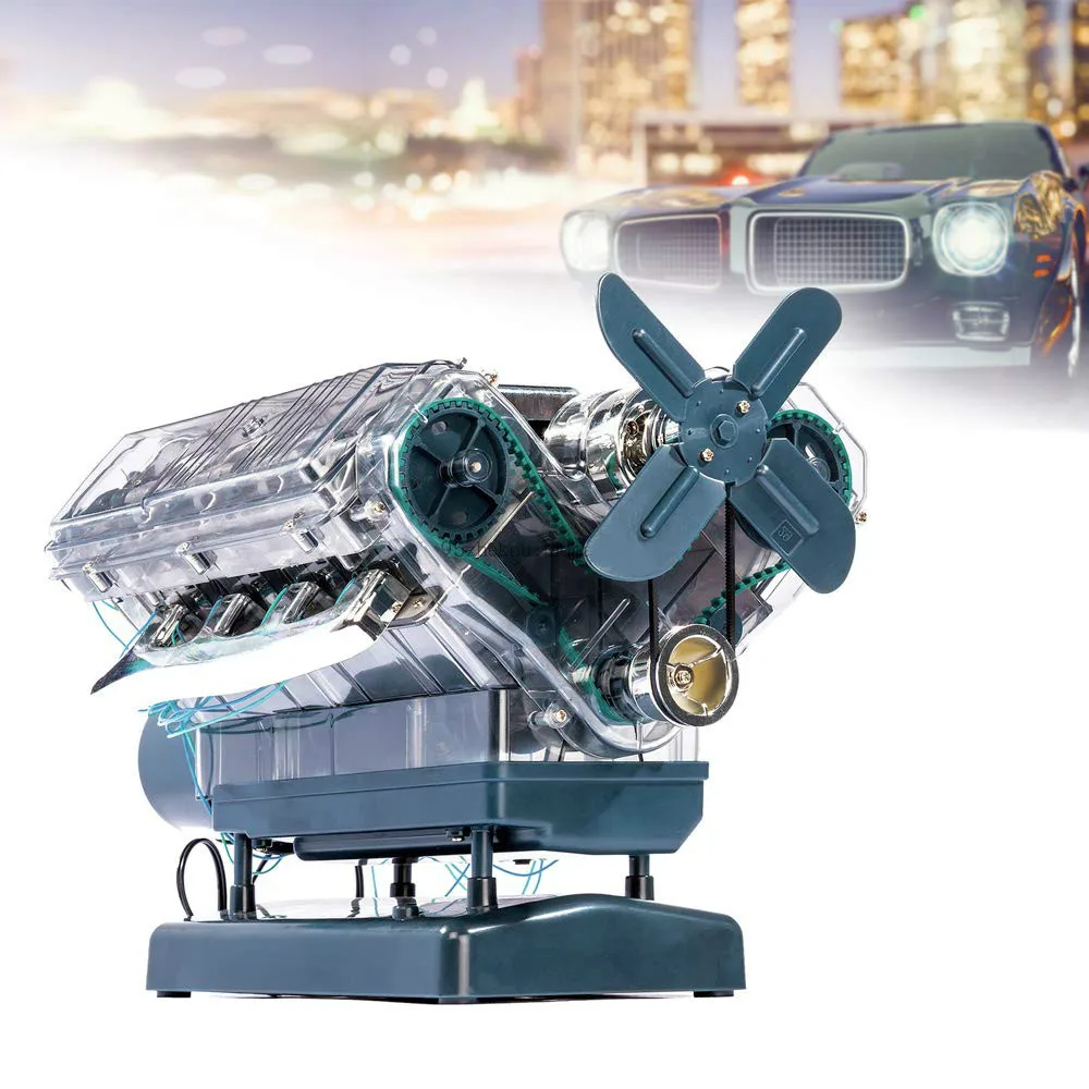 Modelo de Montagem do Motor do Ponto Presente de Aniversário Transparente Visual Runnable Brinquedos v8 2 v8 transparente visual runnable presente de aniversário brinquedos